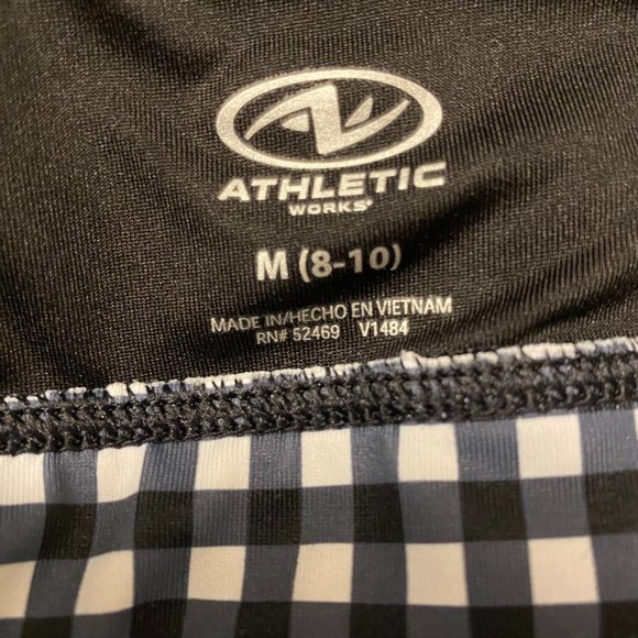Checked Black & White Two Piece Athletic Works Top and Pants - Picture 14 of 15